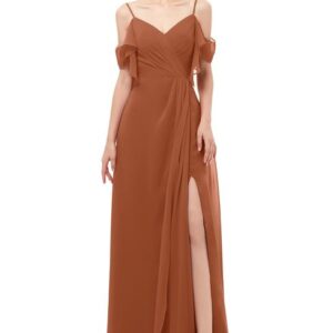 Brown Side Slit Gown