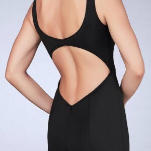 Black Cutout Open Back Mermaid Evening Gown