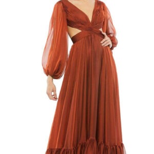 Brown Cut Out Gown