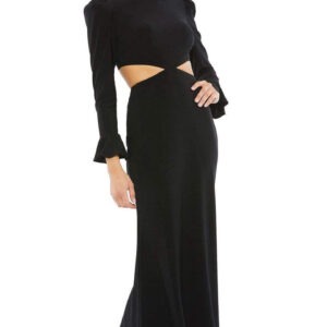 Black Cut Out Long Gown