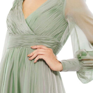 V-NECK TIERED A-LINE DRESS