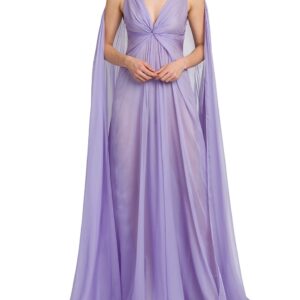 Purple Trail Shoulder Gown