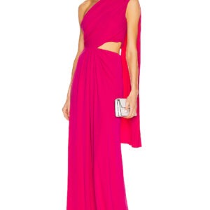 Pink Drape Saree Gown