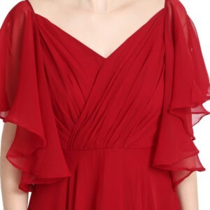 Red Ruffle Gown
