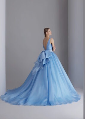 Blue Pre-wedding Photoshoot Gown