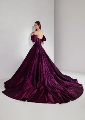 Purple Pre-Wedding Photoshoot Gown