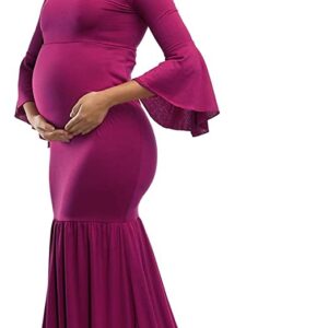 Pink Trail Gown For Maternity Photoshoot
