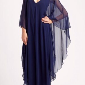 Navy Blue Cape Gown