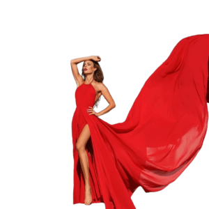 Red Pre-Wedding Trail Gown