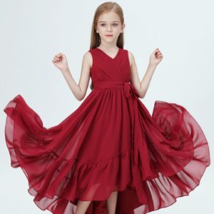 Red High-Low Girls Gown