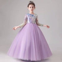 Girls Lilac Ball Gown