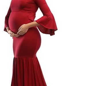 Wine Trail Gown For Maternity Photoshoot