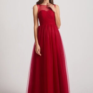 Red Gown With Transparent Back