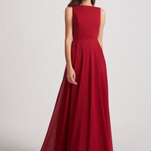 Red Back Cut Out Gown