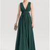 Dark Green Side Cut Out Gown