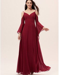 Red Bell Sleeve Gown