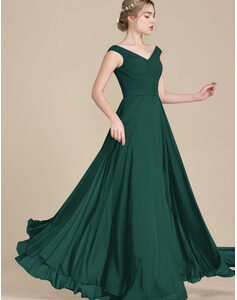 Dark Green Fit & Flare Gown