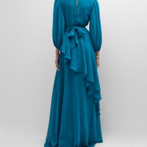 Teal Green Full Sleeve Gown