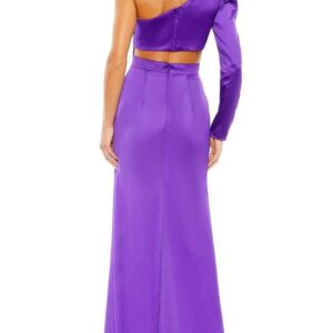 Lavender One Shoulder Side Slit Gown
