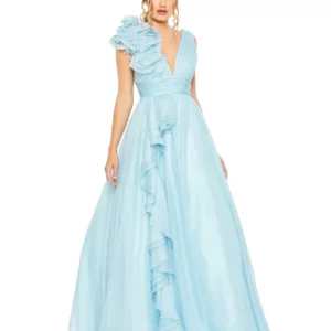 Baby Blue Flared Gown