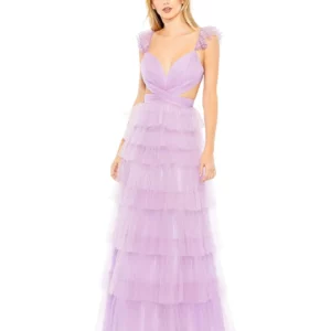 Light Purple Side Cutout Gown