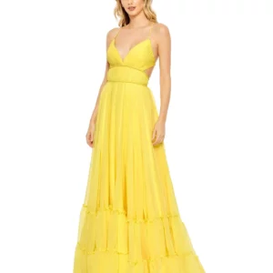Yellow Backless Gown