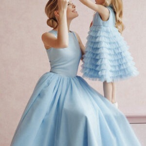 Blue Dresses For Mother-Daughter Twinning Photoshoot