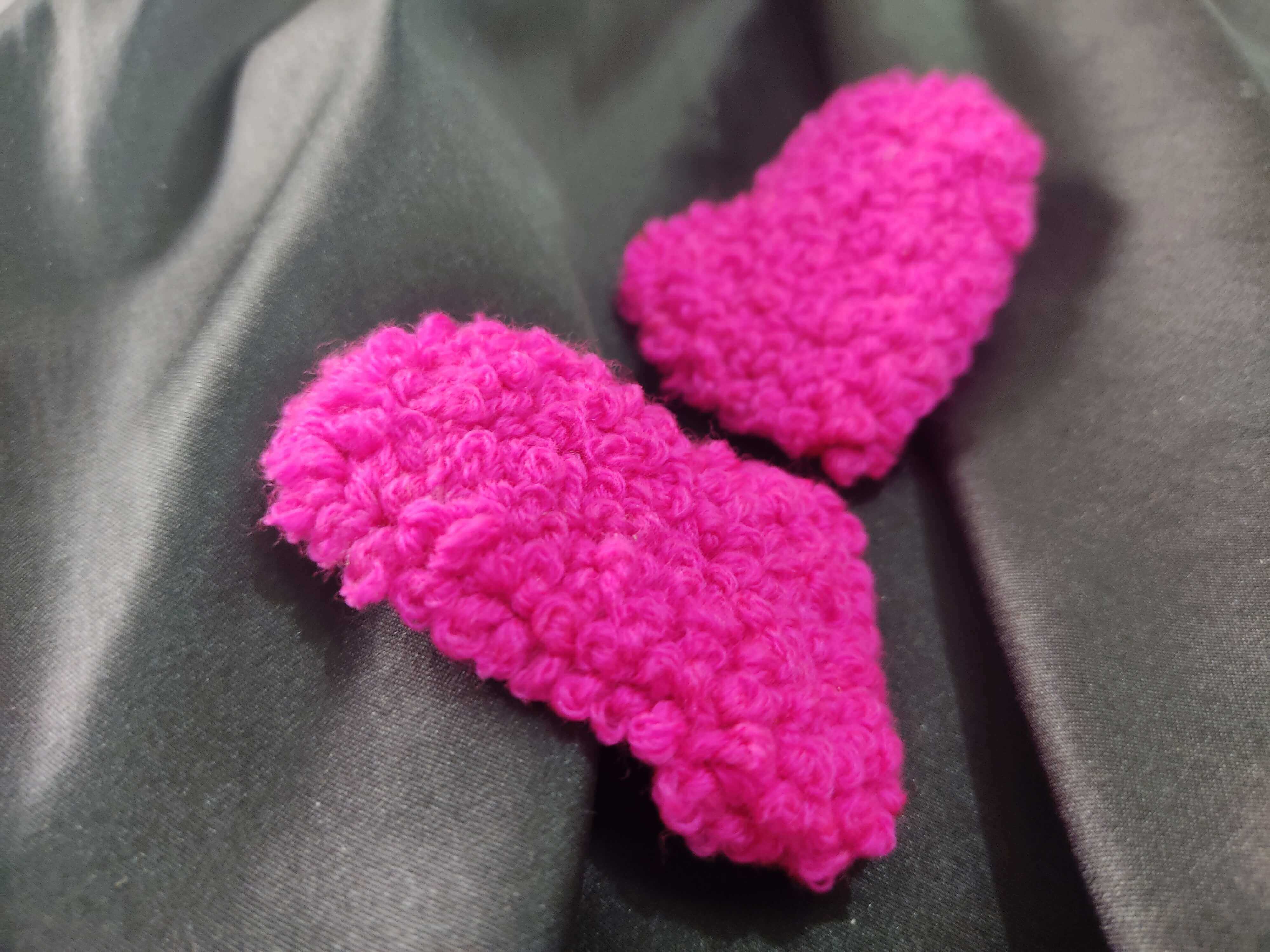 Hand Embroidered Knotted Heart Earring