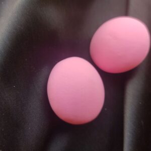 Baby Pink Giant Clay Stud Earrings