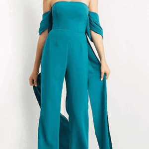 Blue Jumpsuit With Back Tail