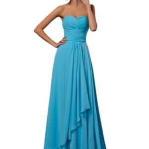 Blue Off Shoulder Layered Gown