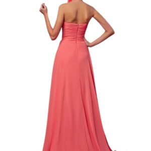 Pink Halter Neck Gown
