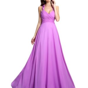 Lilac Halter Neck Gown