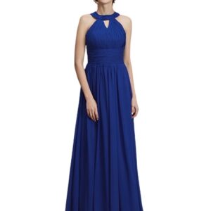 Navy Blue Gown With Front & Back Keyhole