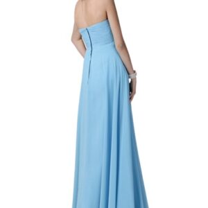 Light Blue Off Shoulder Frill Gown